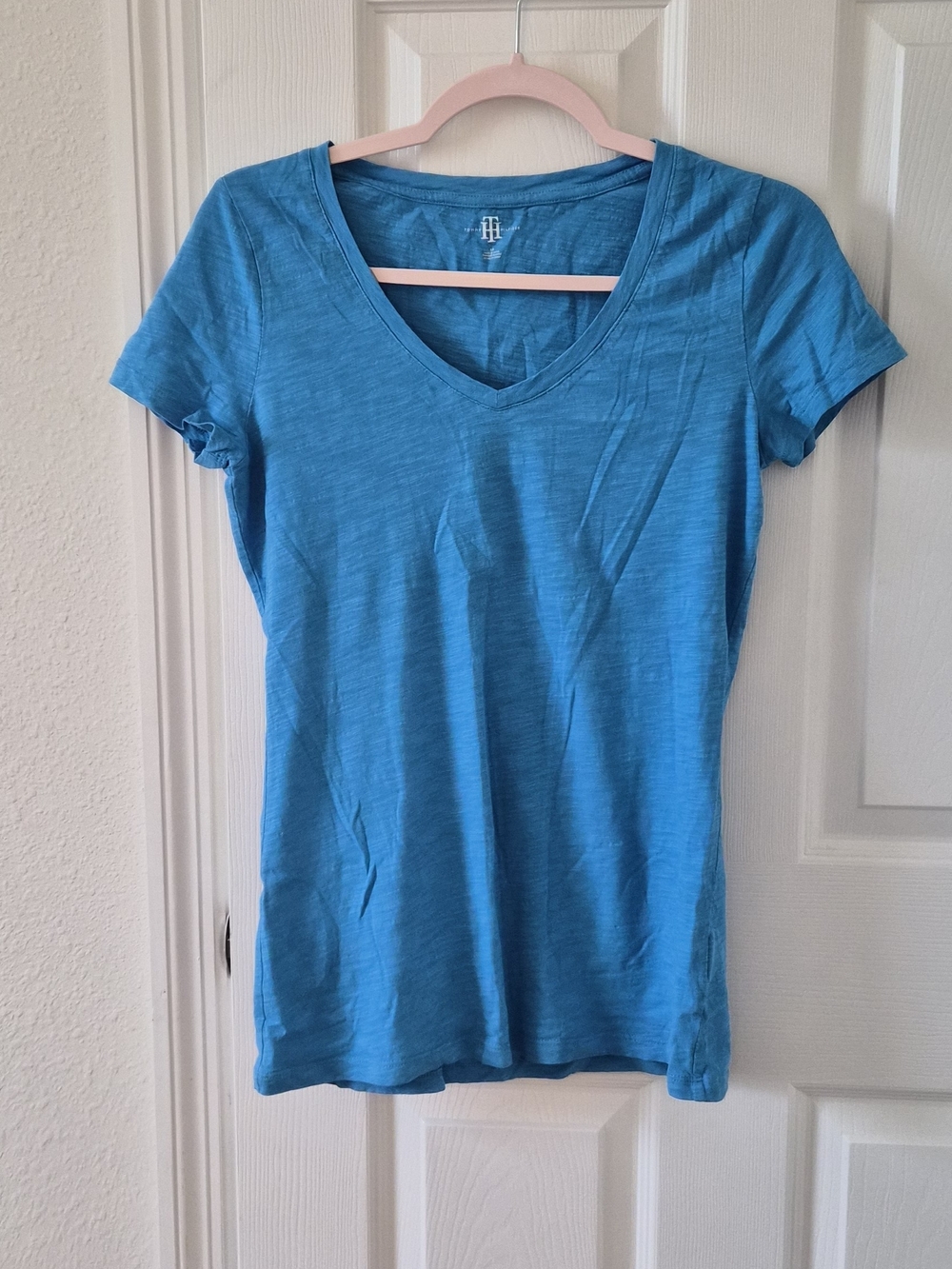 Tommy Hilfiger Women’s Teal V-Neck Short Sleeve Tee